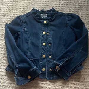 Janie and Jack denim (navy))Jacket with Gold Accents size-girls 5-6